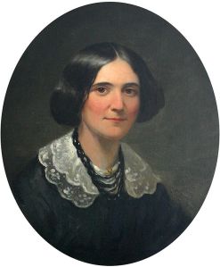 1850 portrait of Alice Cary in New York City which hangs in her childhood home in North College Hill, Ohio .Photo courtesy of Rick Dikeman