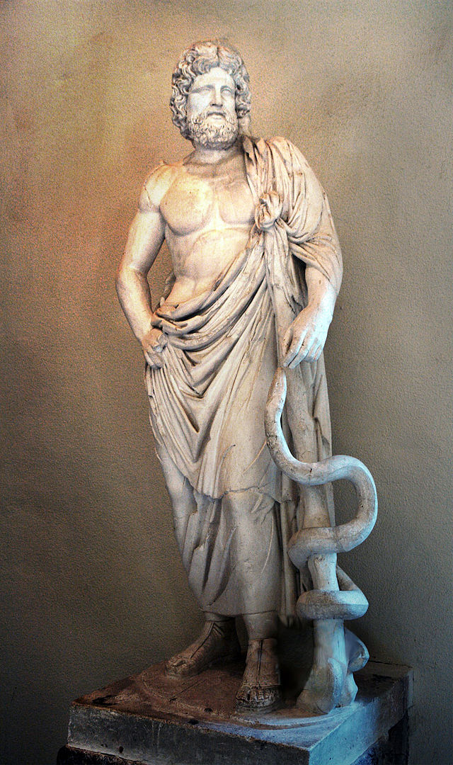Statue of Asclepius Museum of Epidaurus Theatre. Photo by Michael F. Mehnert.