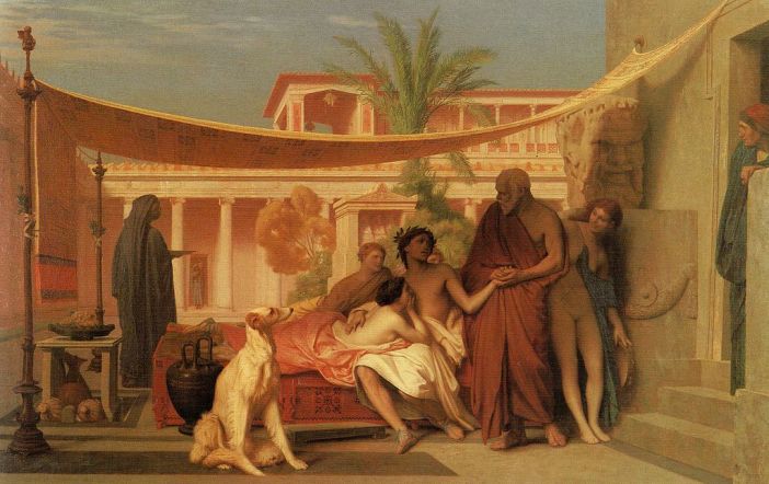 Jean-Léon Gérôme (1824–1904): Socrates seeking Alcibiades in the House of Aspasia, 1861