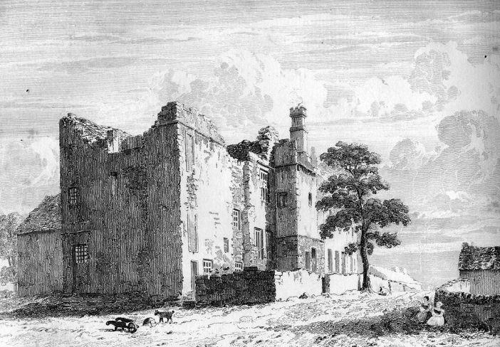 Sheffield Manor ruins as they appeared c1819