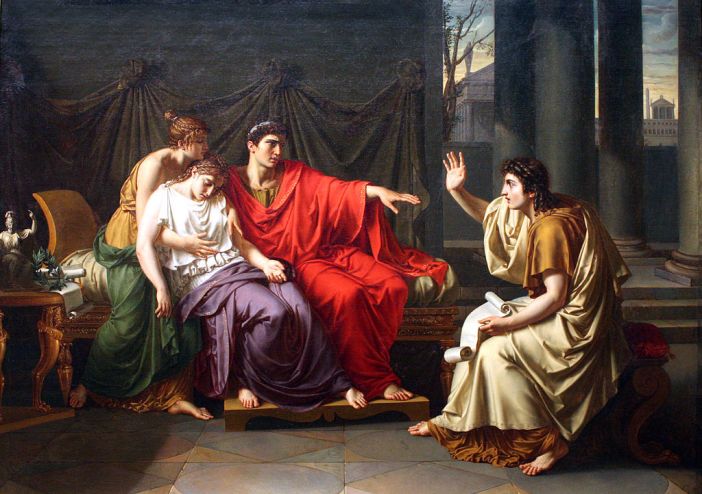 Virgil Reading the Aeneid to Augustus, Octavia, and Livia by Jean-Baptiste Wicar, Art Institute of Chicago