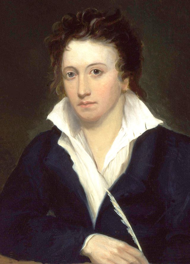 Percy Bysshe Shelley, by Alfred Clint (1819)